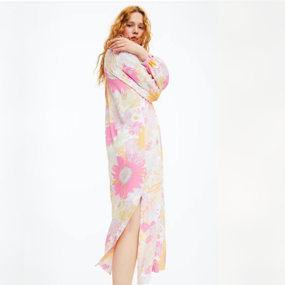 H&M floral wide cut dress L